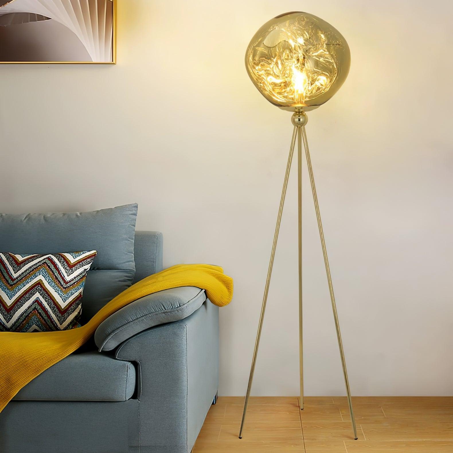 Lava Tripod Rock Floor Lamp