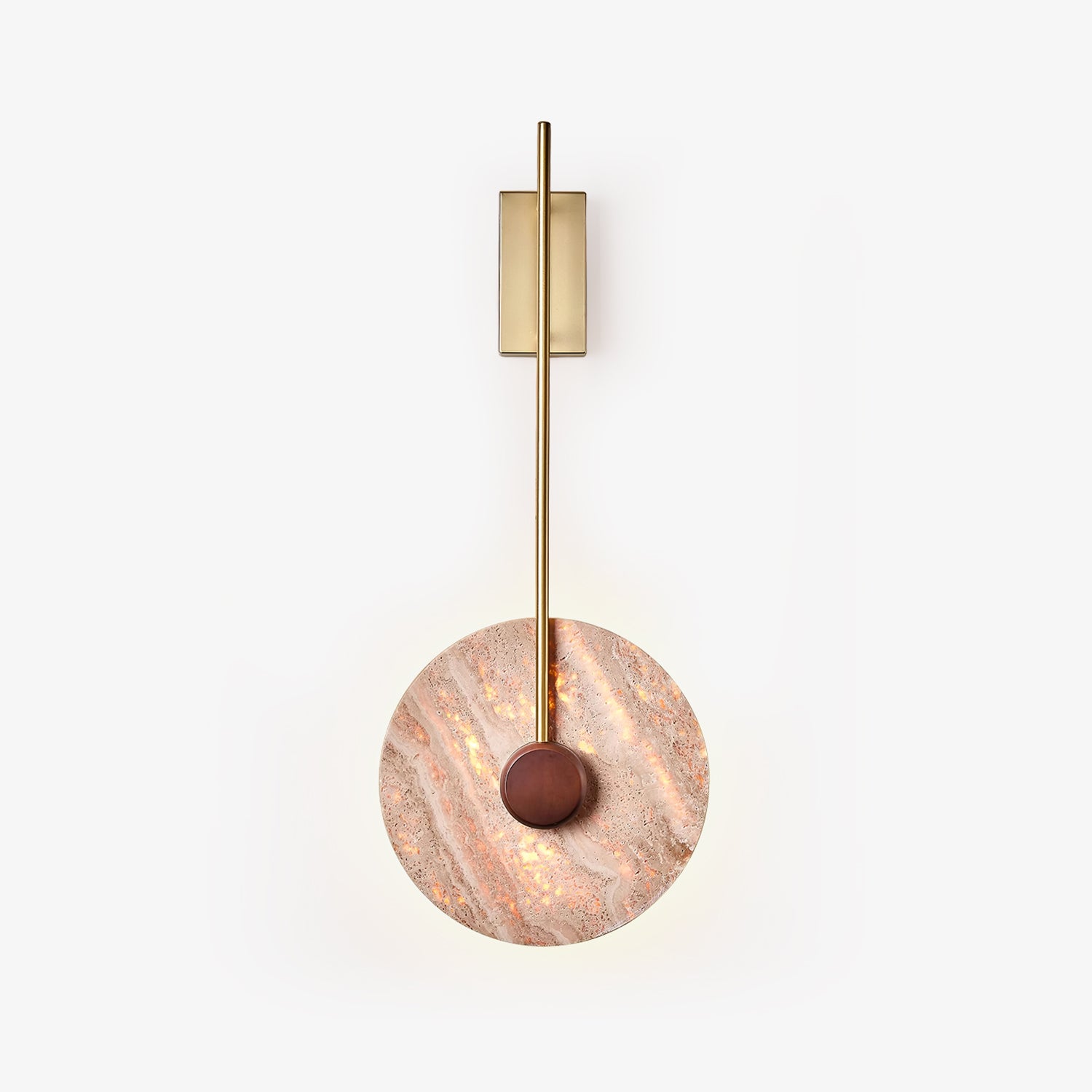 Travertine Disc Wall Lamp