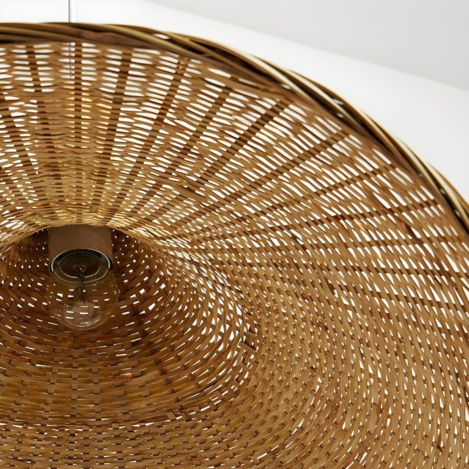 Rattan Weave Hat Pendant Light