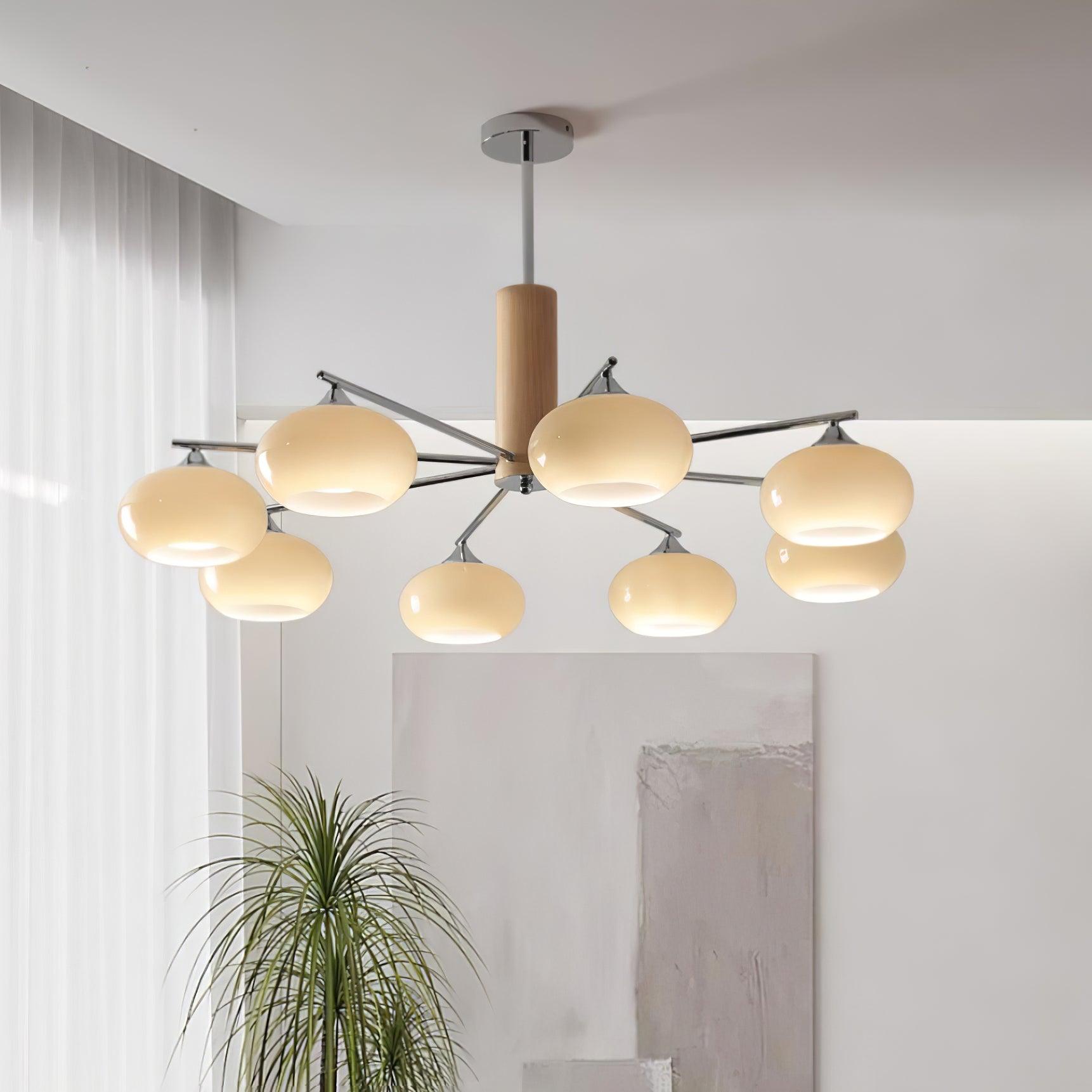 Elliptical Persimmon Chandelier