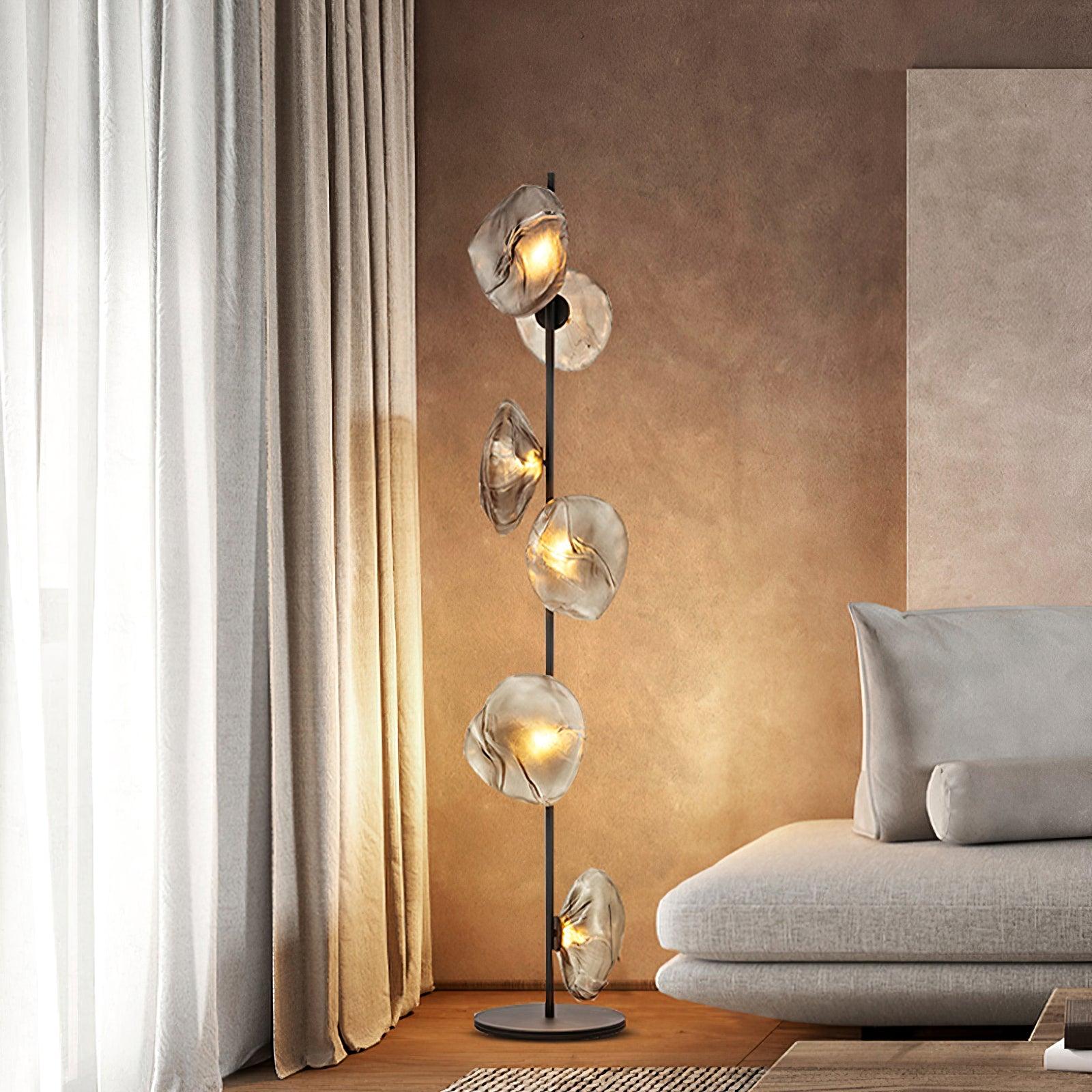 Glass Mesh Petals Floor Lamp