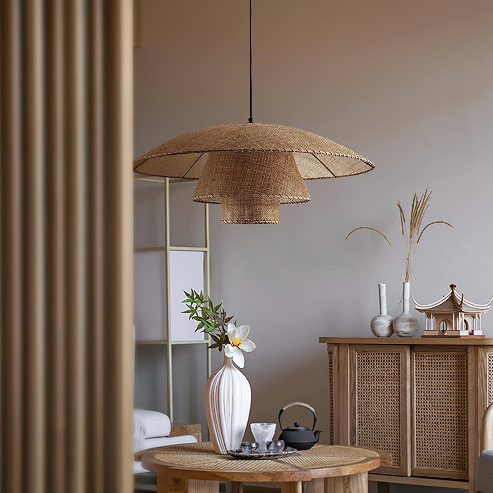 Hat Weave Rattan Pendant Lamp