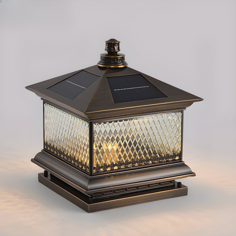 Diamond Solar Post Outdoor Light