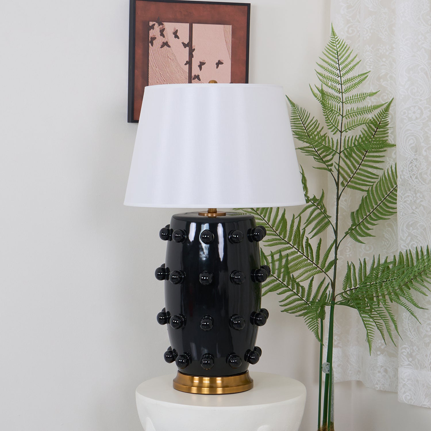 Polka Dot Porcelain Table Lamp