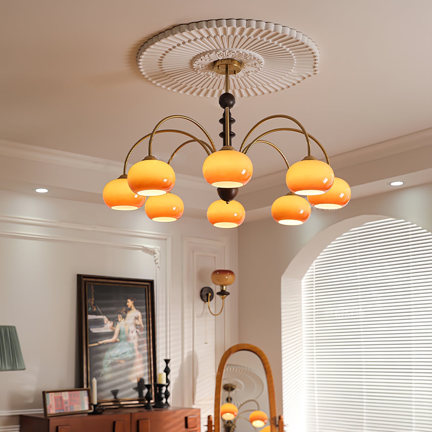 Ripe Persimmon Chandelier