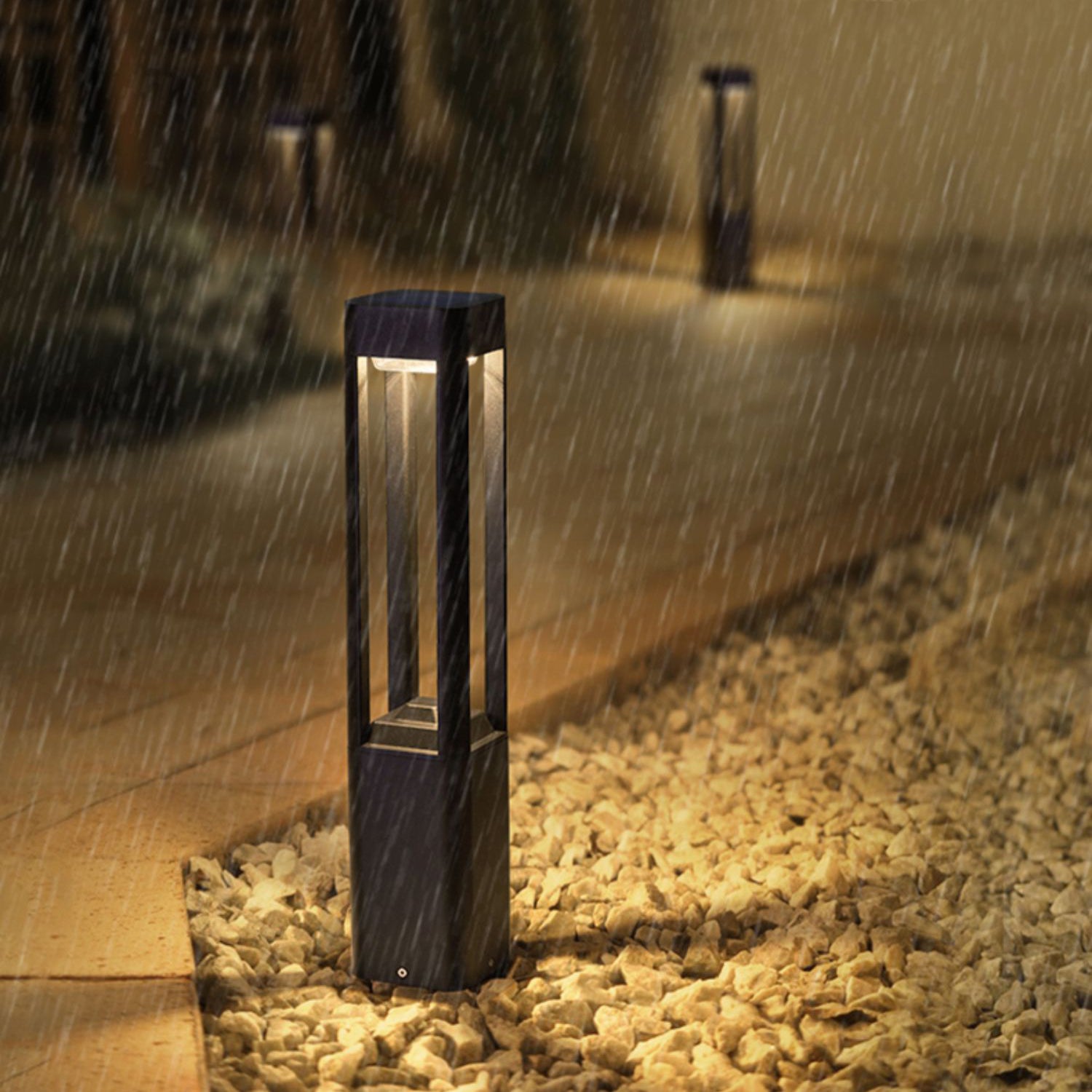 Rectangular Column Garden Outdoor Light