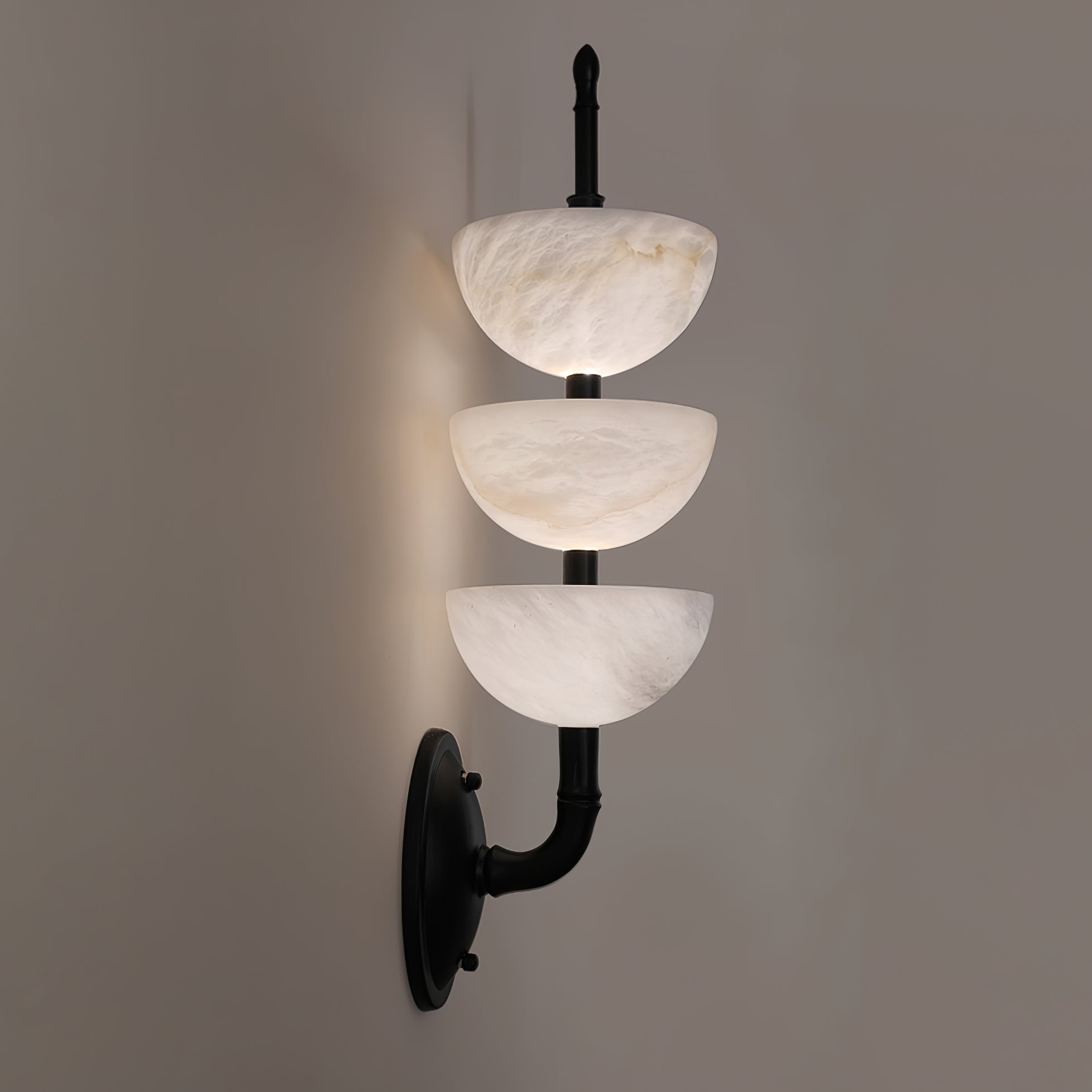 Triple Alabaster Wall Sconce