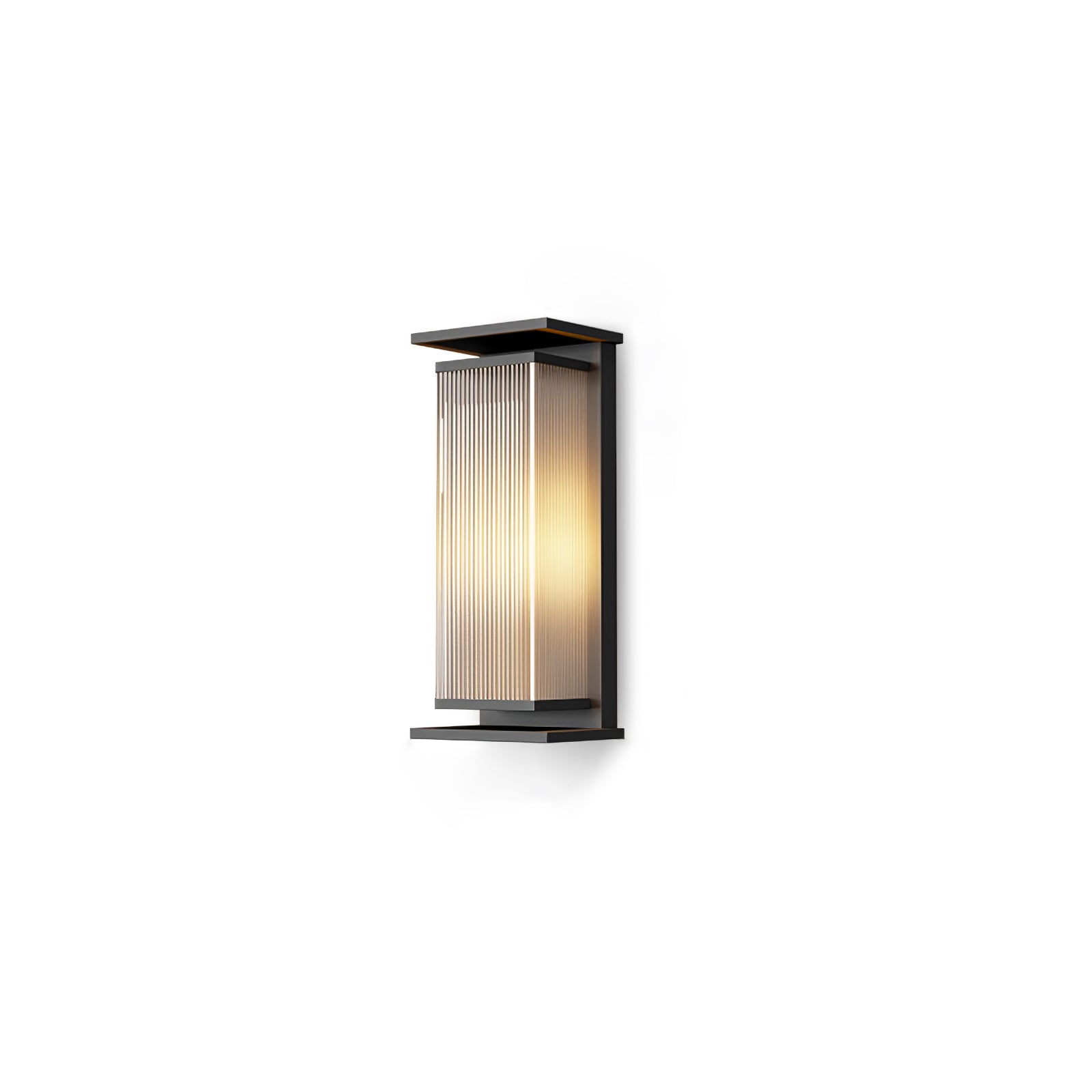 Rectangular Box Solar Outdoor Wall Lamp