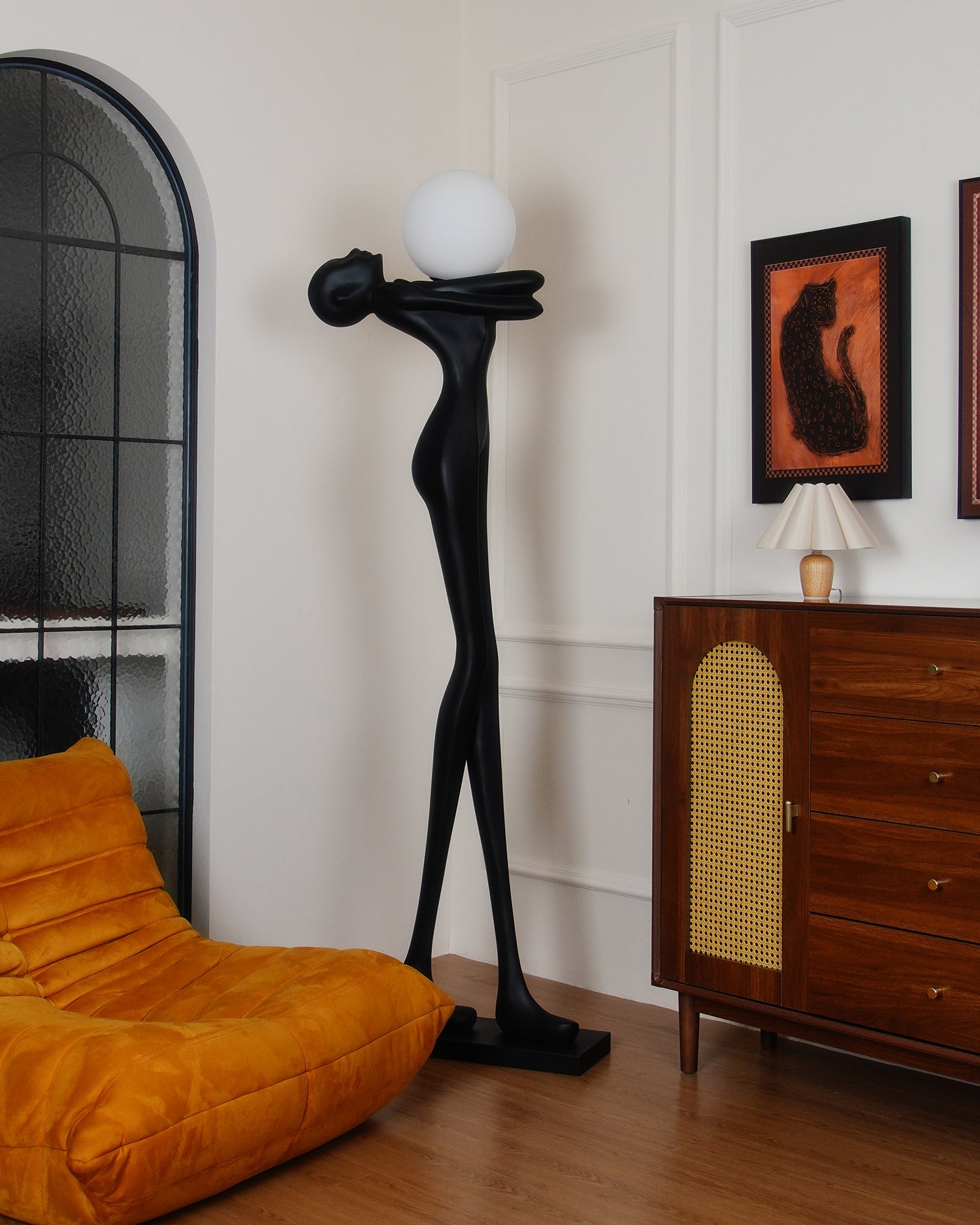 Embrace Ball Sculpture Floor Lamp