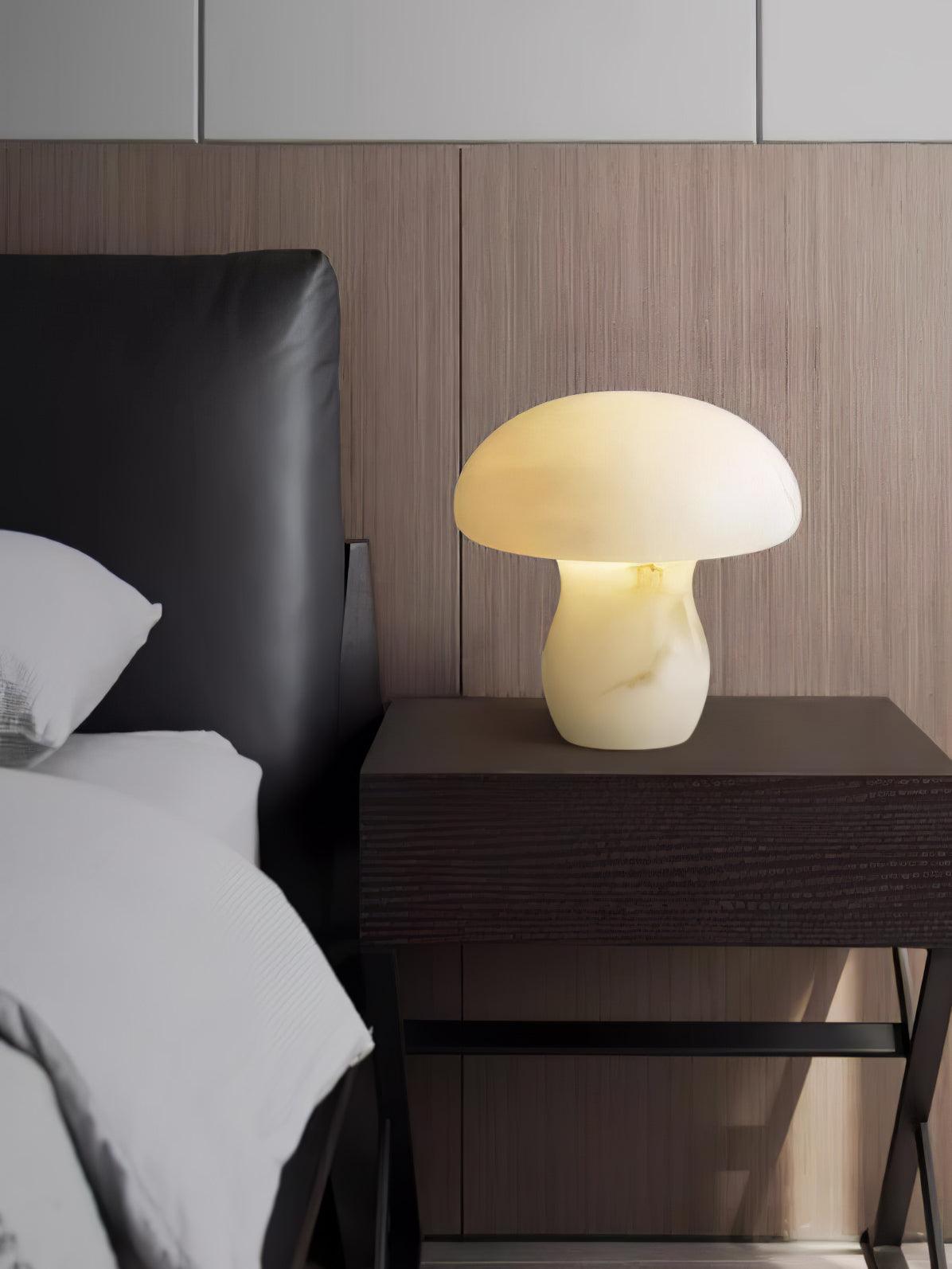 Alabaster Mushroom Table Lamp