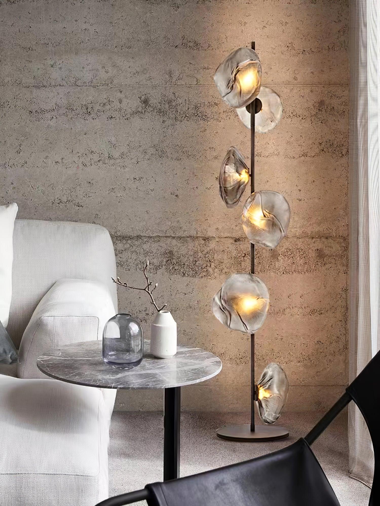 Glass Mesh Petals Floor Lamp