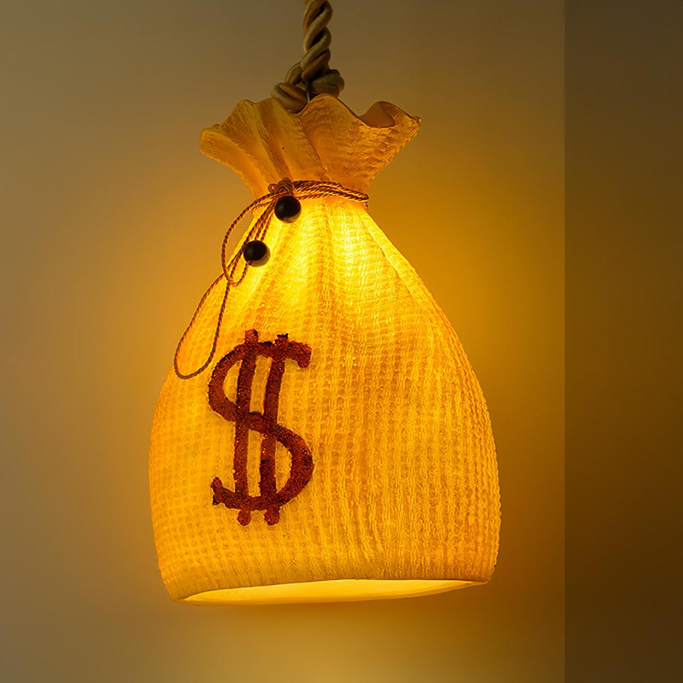 Prosperity Pouch Resin Pendant Lamp