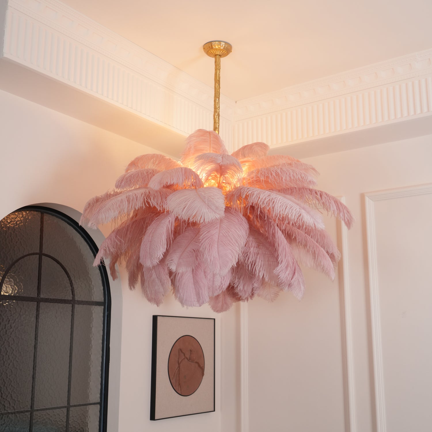 Ostrich Feather Chandelier