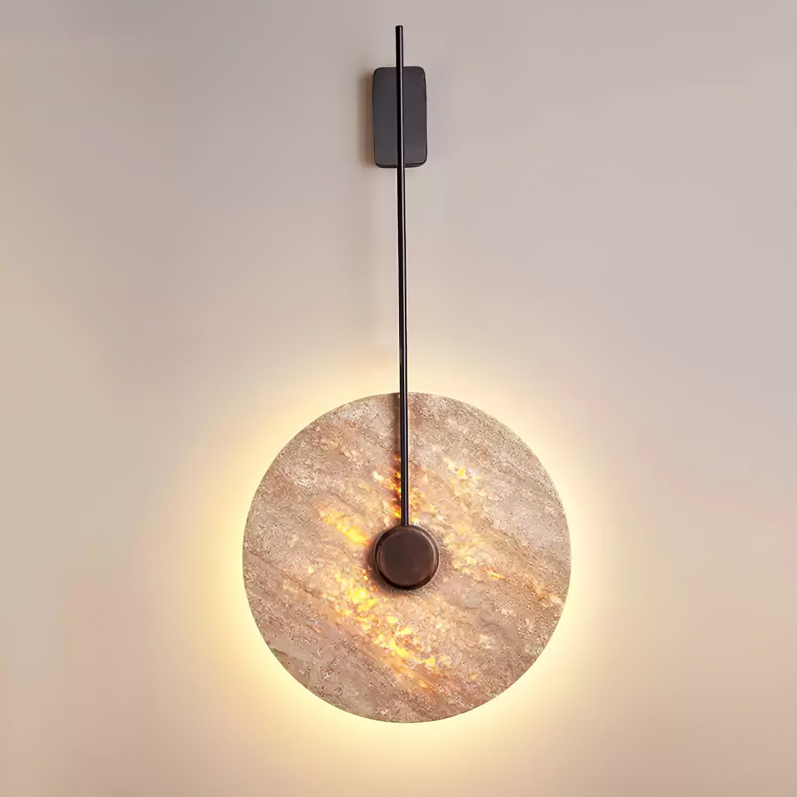 Travertine Disc Wall Lamp