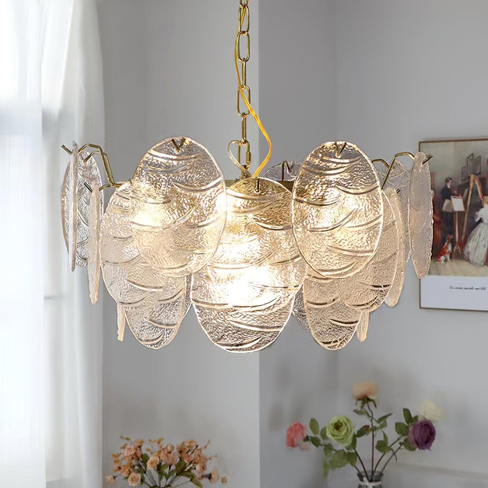 Glass Disc Chandelier