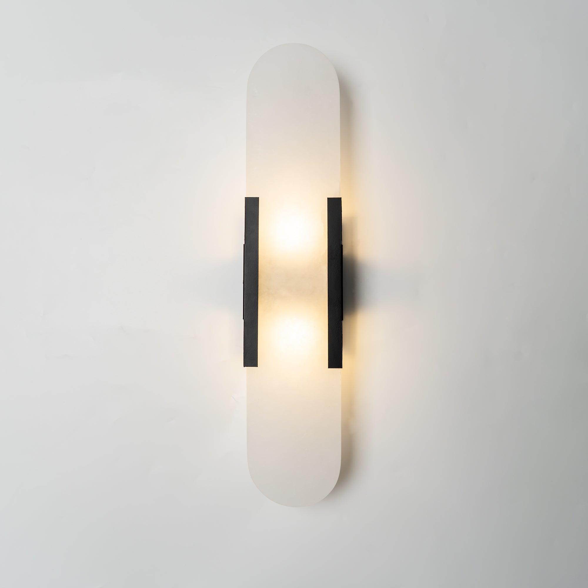 Melange Elongated Alabaster Wall Lamp