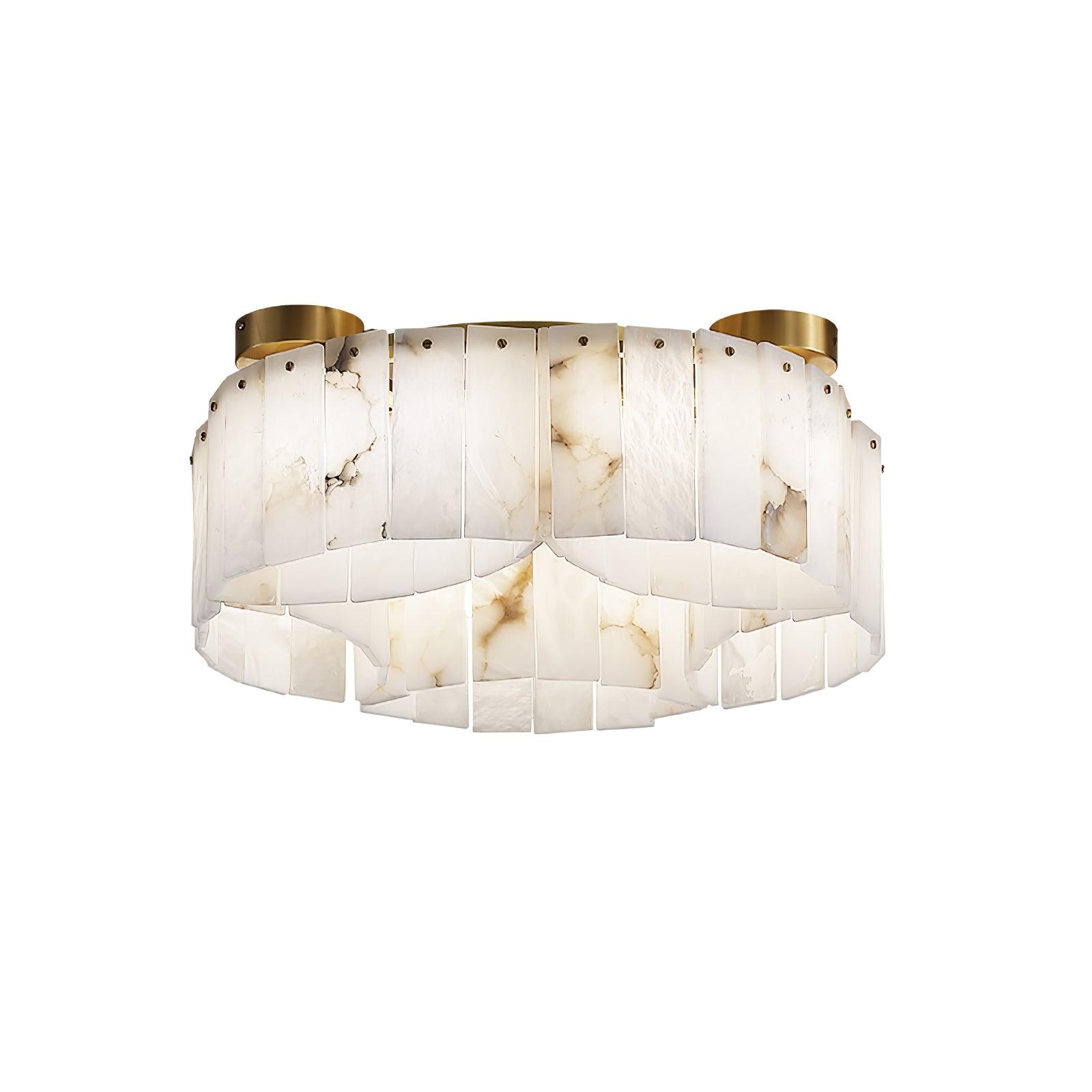 Luxe Alabaster Brass Ceiling Lamp