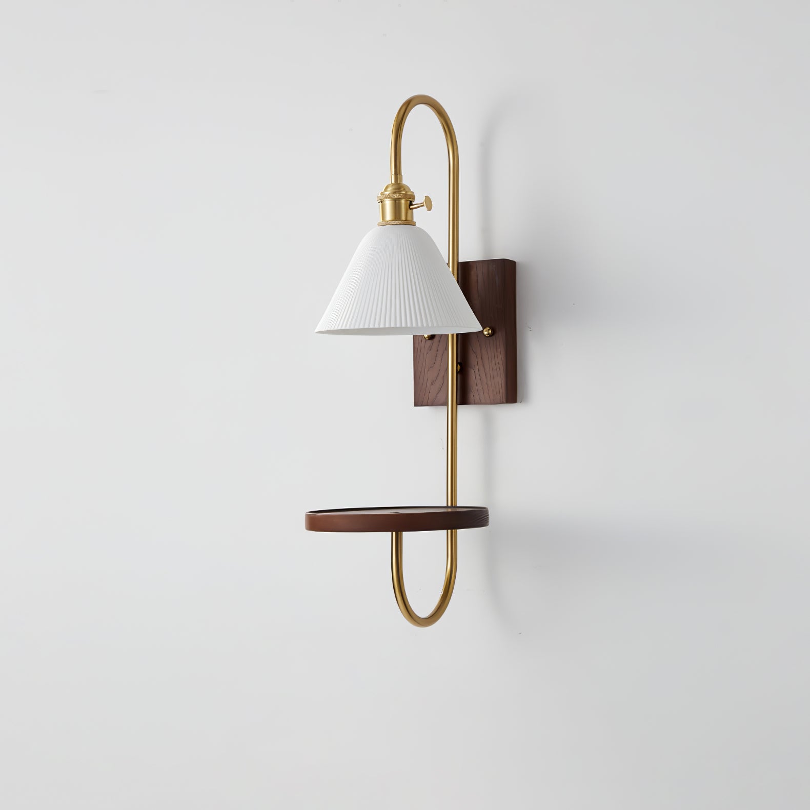 Walnut Shelf Sconce