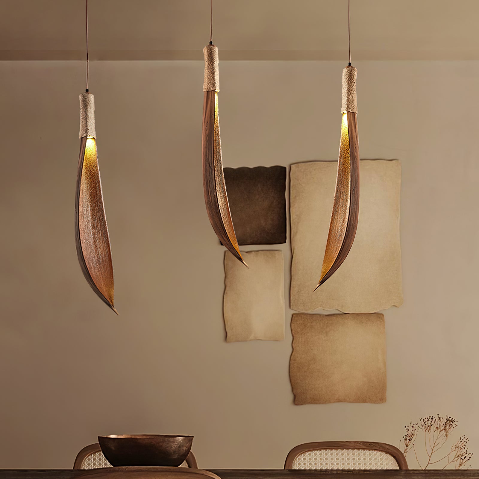 Cocoa Leaf Pendant Lamp